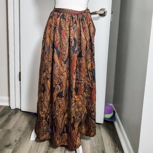 Vintage Ellen Tracy Silk Maxi Skirt